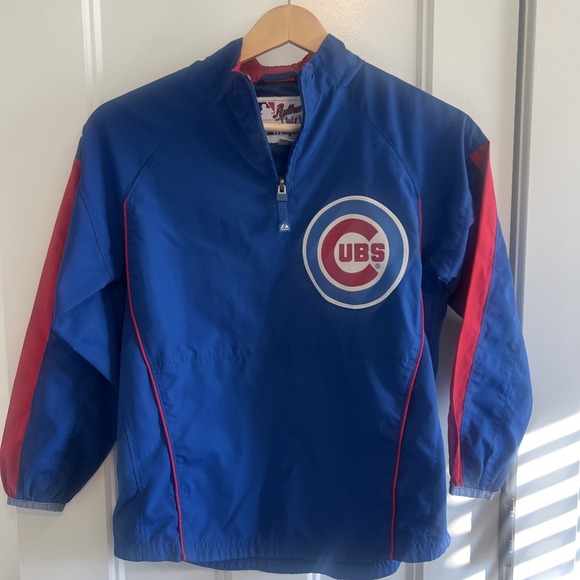 Majestic Other - Majestic Chicago Cubs Kids Youth Pullover Jacket Windbreaker MLB Baseball Small